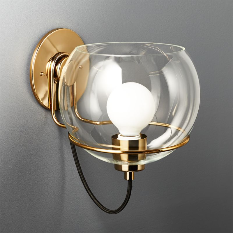 Rest Large Clear Glass Wall Sconce CB2